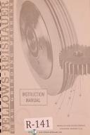 Reishauer-Fellows-Reishauer Fellows No. 12 Geaer Grinding Operator Instruction & Table Manual 1959-#12-No. 12-01
